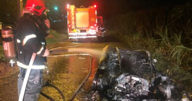 Incêndio em Veículo Mobiliza Equipe do Corpo de Bombeiros na Zona Rural de Rondonópolis