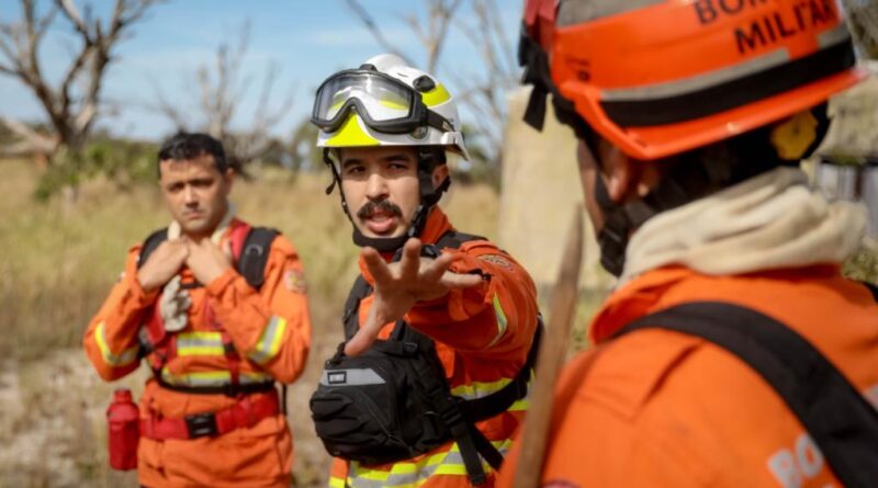 Bombeiros fazem ação preventiva para criar “área de escape” e conter incêndios florestais