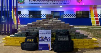 Polícia Militar e PRF apreendem 129 tabletes de entorpecentes avaliados em R$ 2,8 milhões