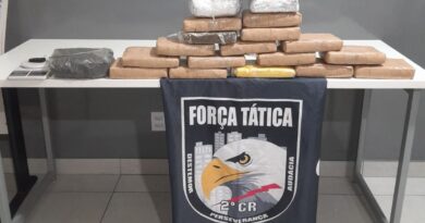 Força Tática apreende 20 tabletes de maconha em Várzea Grande