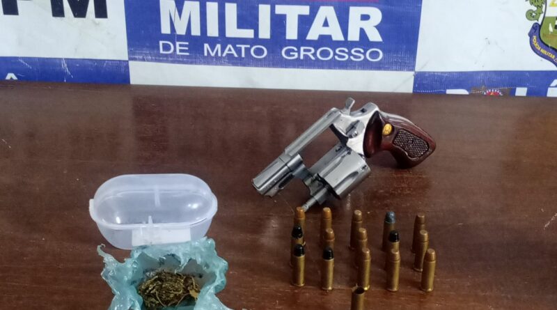 Suspeito de espancar esposa e ameaçá-la de morte com arma de fogo é preso pela PM