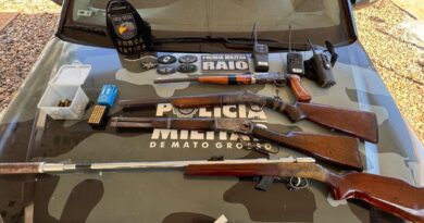 Força Tática apreende quatro armas de fogo escondidas em poço em zona rural