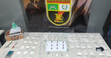 Polícia Militar prende dupla com 86 porções de cocaína em Várzea Grande