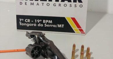 Polícia Militar prende homem com arma de fogo na zona rural de Tangará da Serra