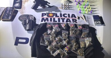 PM prende faccionado suspeito por duplo homicídio e apreende arma, drogas e munições