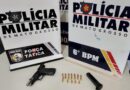 Polícia Militar conduz dois faccionados para delegacia e apreende arma de fogo em Cáceres
