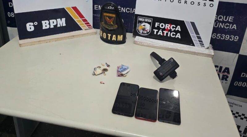Trio é preso pela Polícia Militar após denúncia de tentativa de homicídio em Cáceres