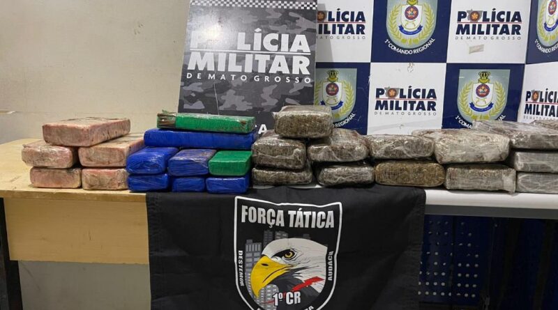 Força Tática prende duas mulheres com 28 tabletes de drogas em Cuiabá