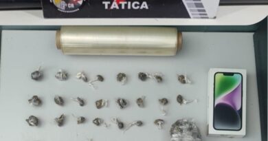 Força Tática prende homem por tráfico de drogas, apreende entorpecentes e munições