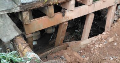 Ponte do Córrego Fundo tem estrutura comprometida e será demolida